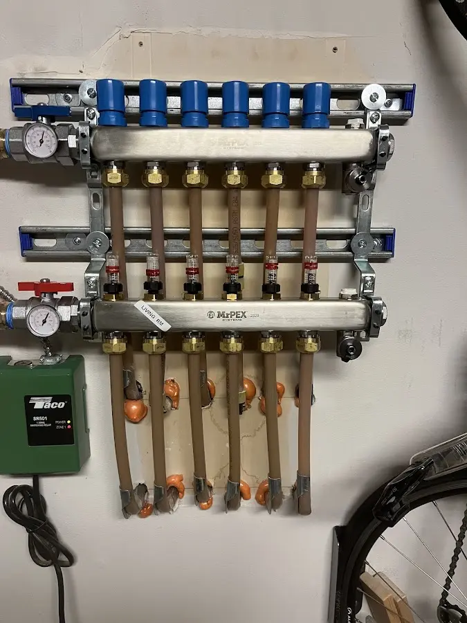 Plumber performing Gas Line Installation at a residential property in Guymon